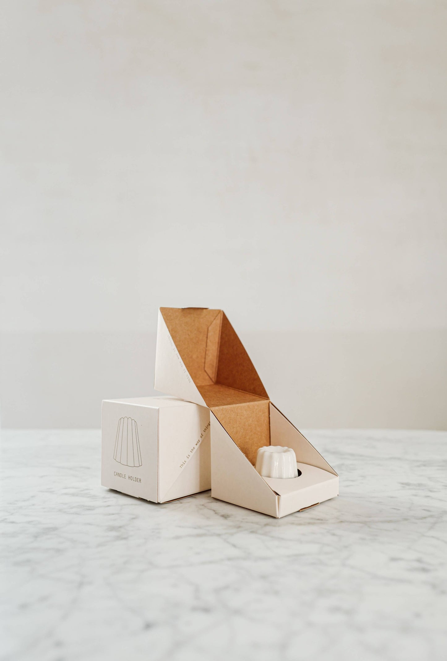 Porcelain Candle Holder: Glossy White