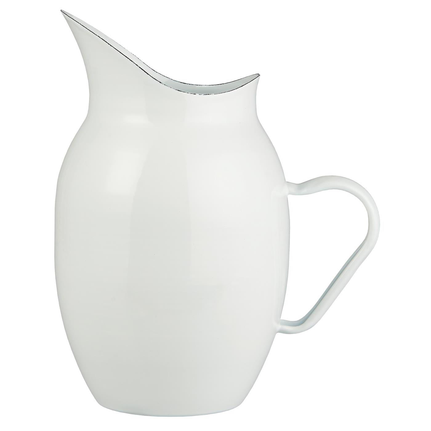 Emaille pitcher 2,5liter - wit