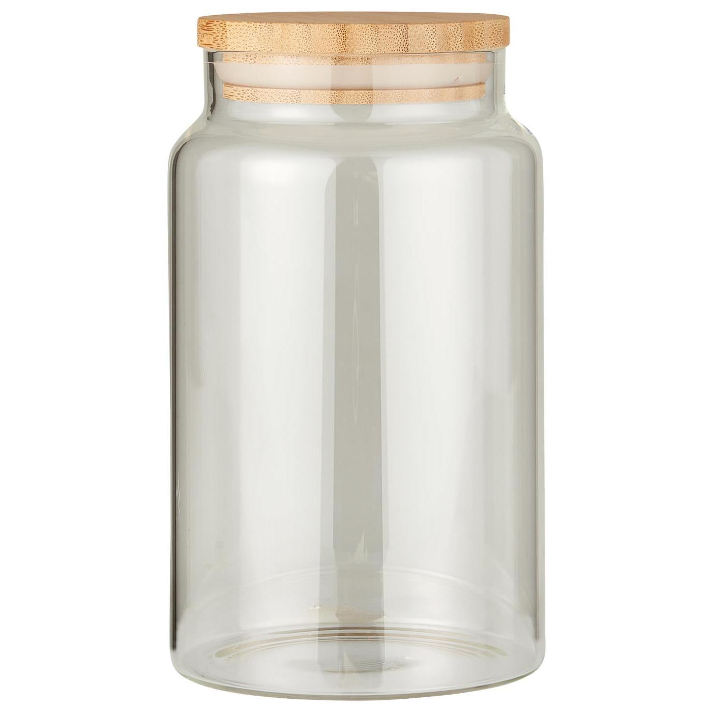 Glass jar w/bamboo lid 1000 ml
