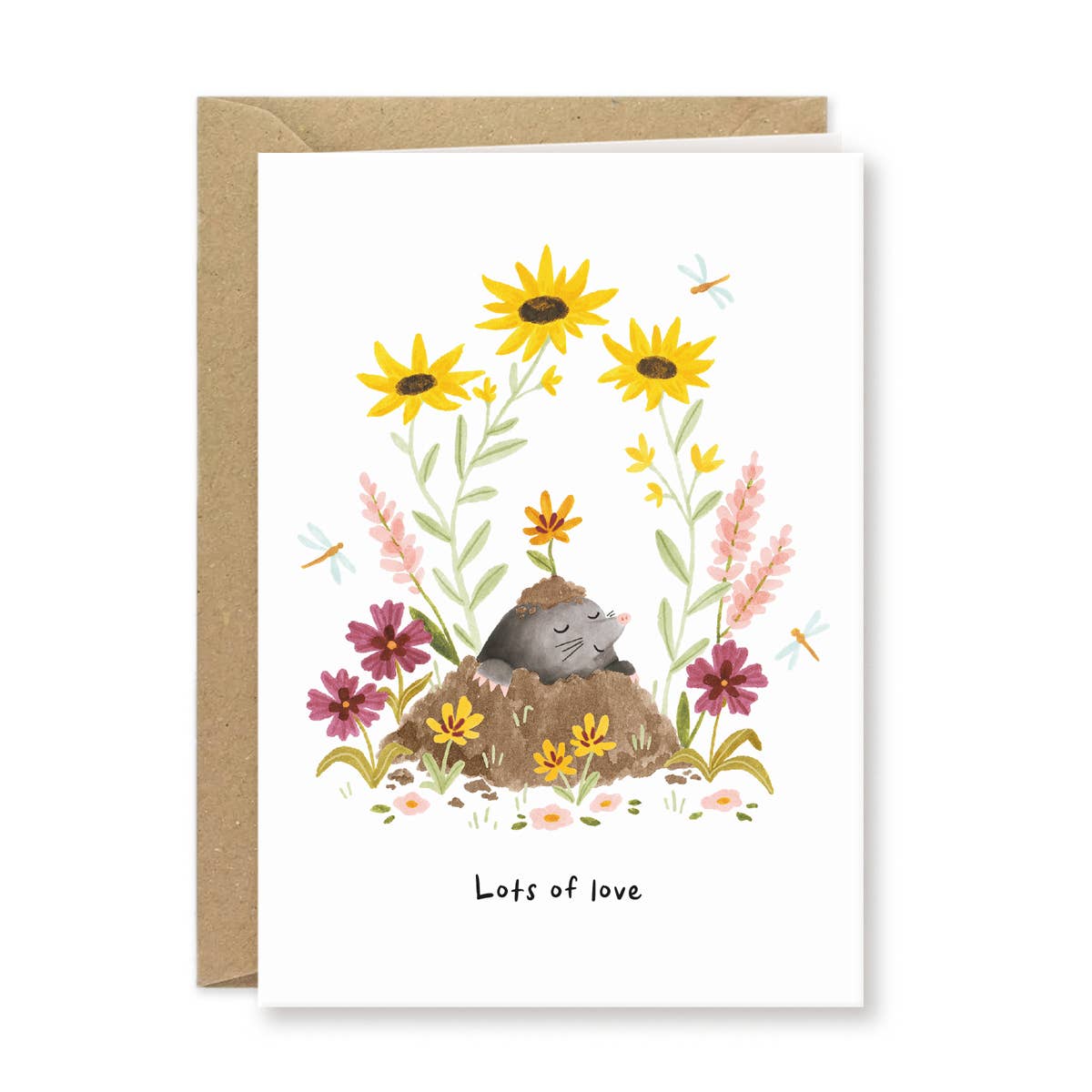 Greeting card mole - Lots of love: Dutch