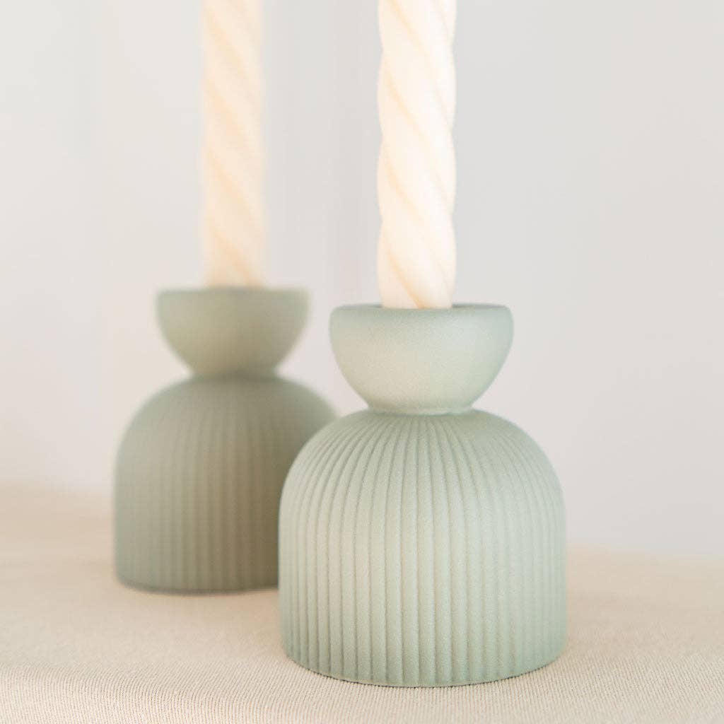 Lus ceramic candle holder - Powdered