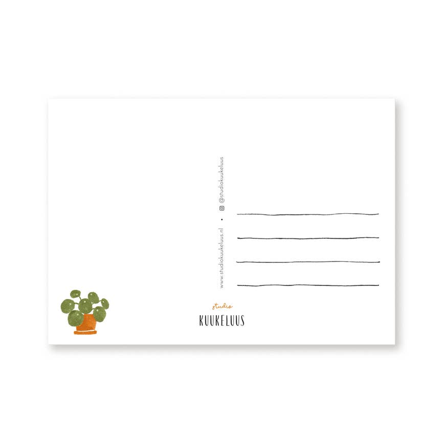 Postcard calico cat