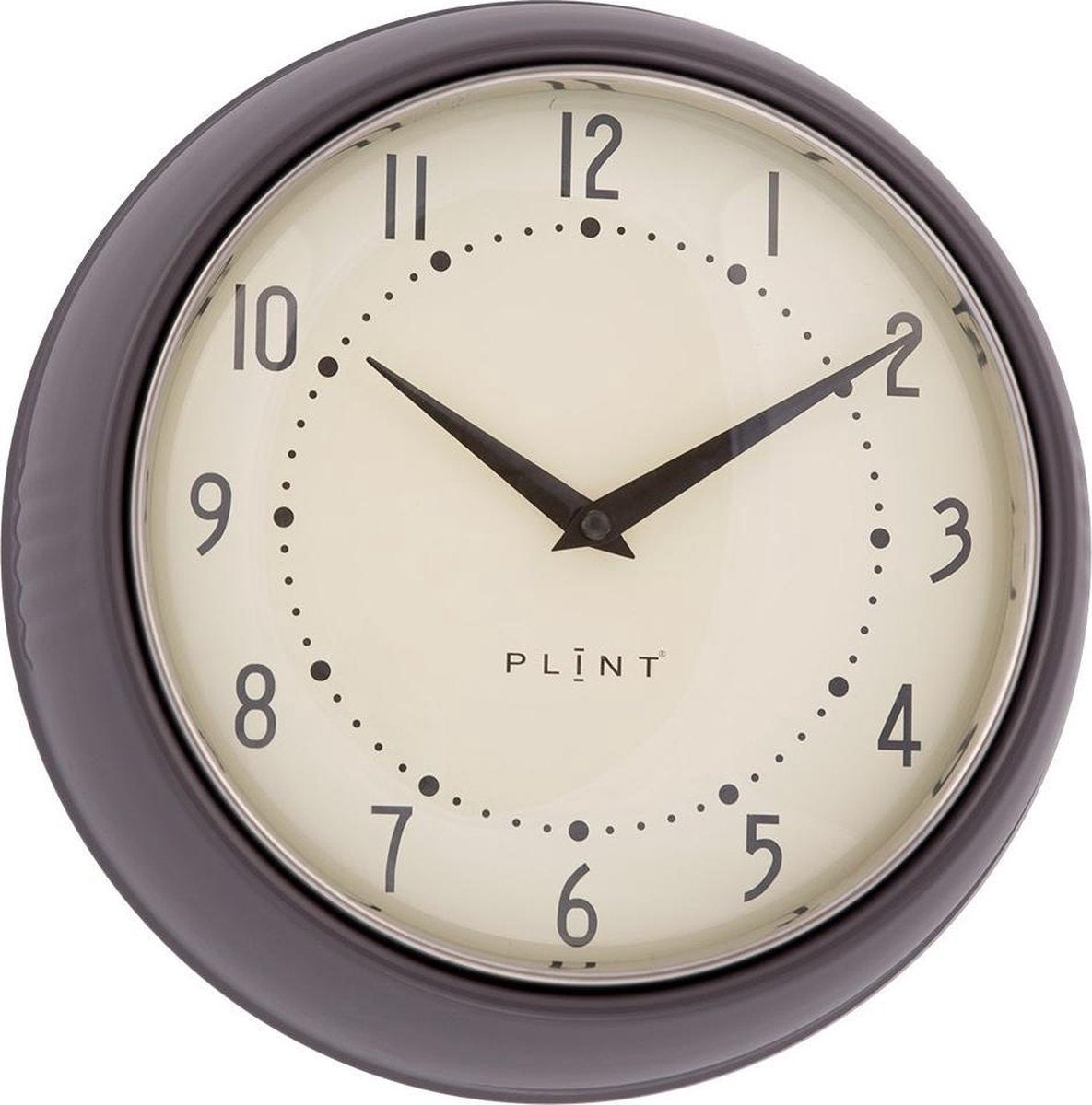 Wand klok retro Almost black