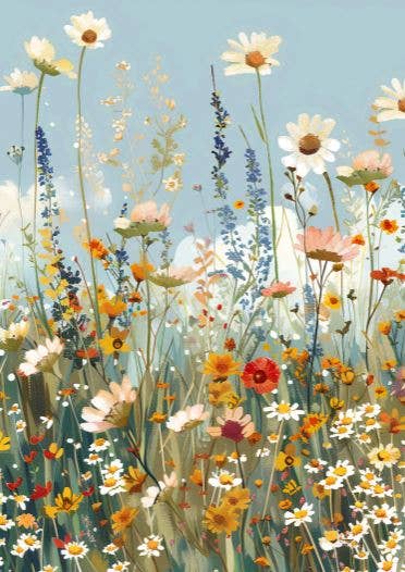 Sustainable postcard autumn flowers