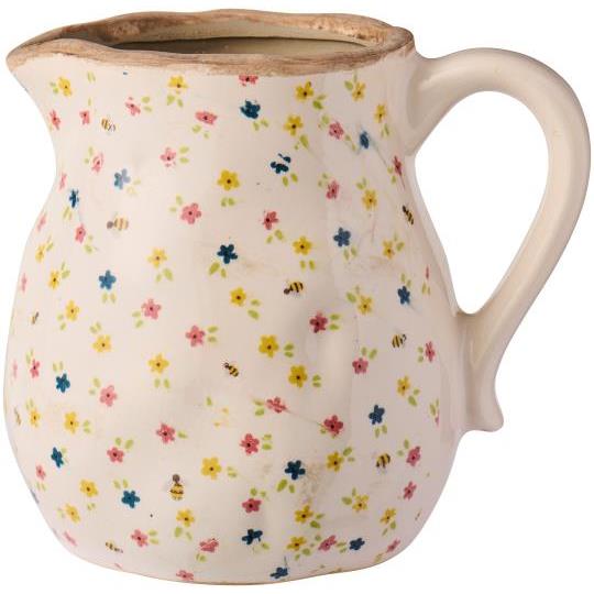 Vase w/handle petit fleur