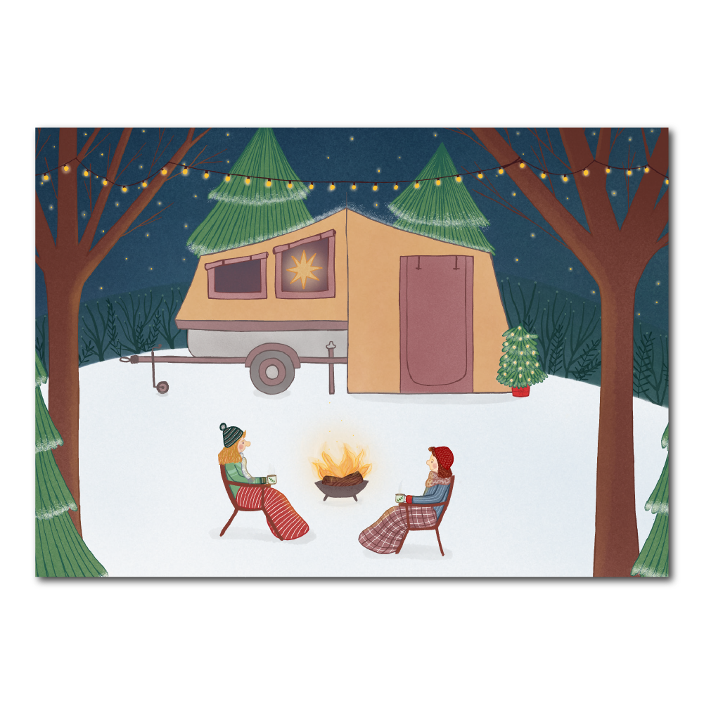 Folding trailer | Christmas card
