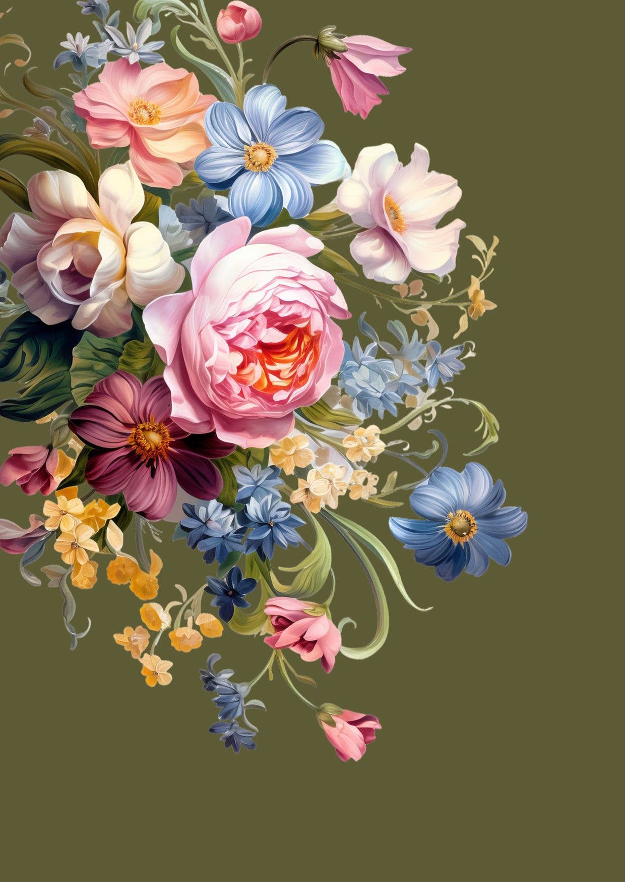 Sustainable postcard Vintage blooms