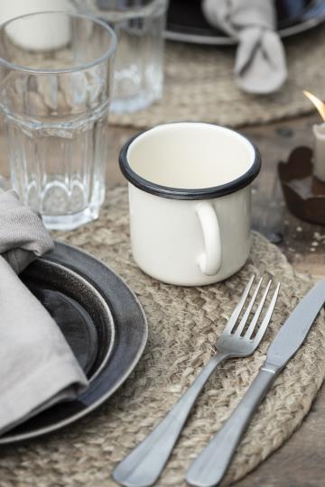 Placemat rond naturel jute