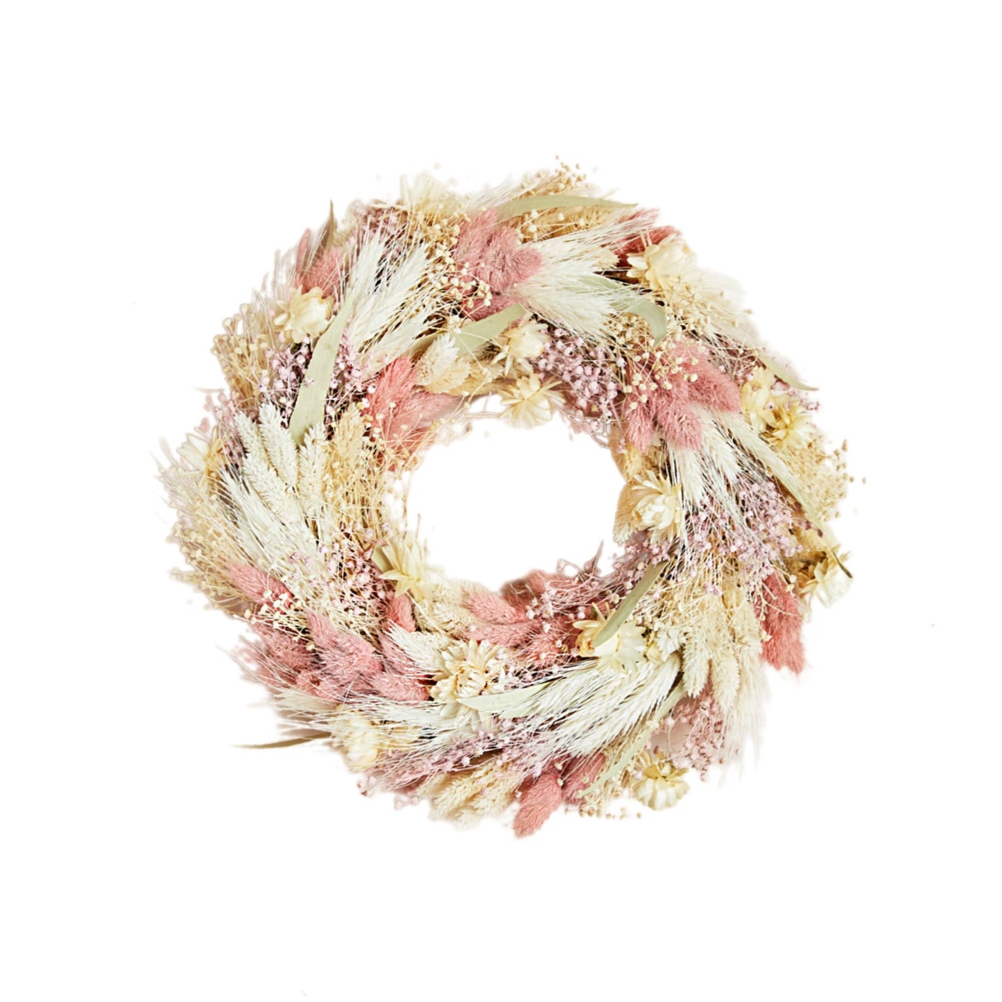 Dried Flowers Wreath Blush: Small