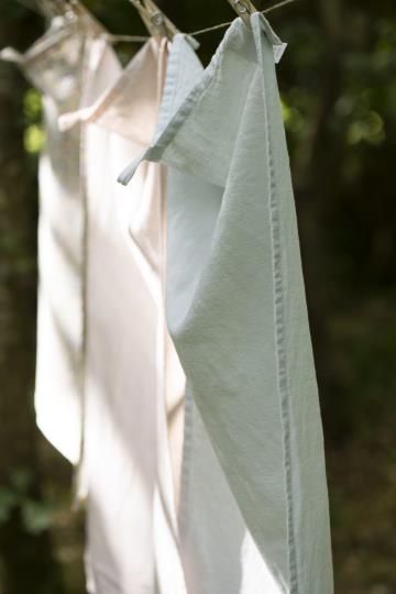 Tea towel Freja linen/cotton light blue