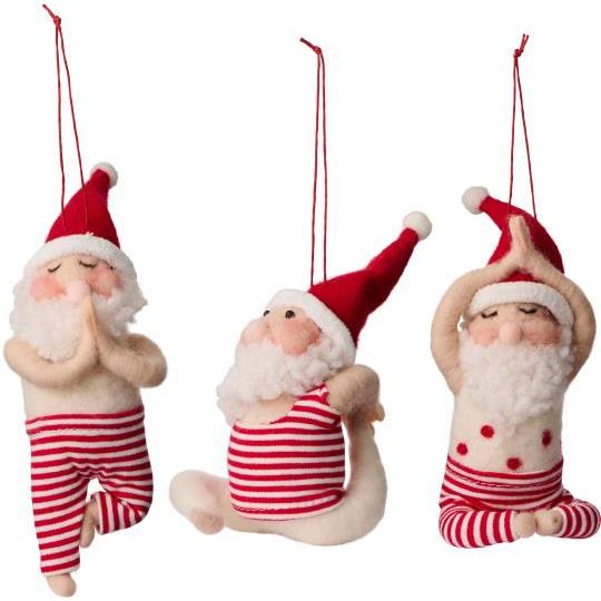 Santa's helper in yoga pose for hanging 3 asstd