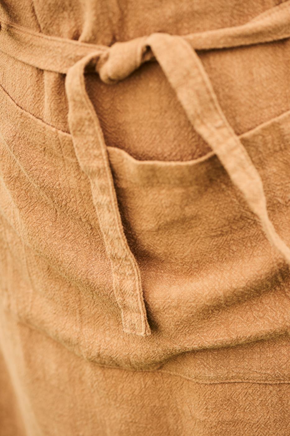 Apron w/pocket cognac