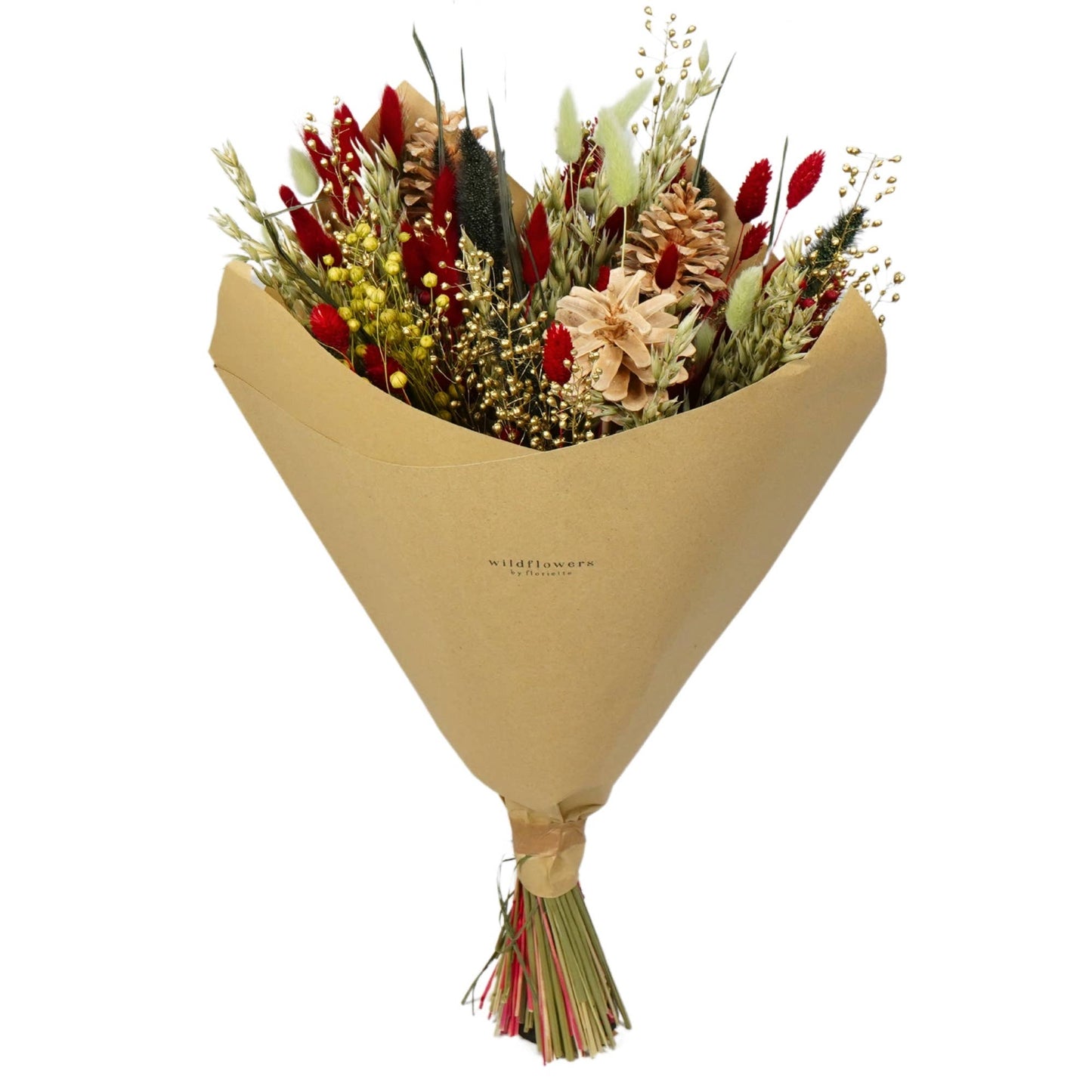 Dried Flowers - Classic Christmas Bouquet - Holiday Cheer