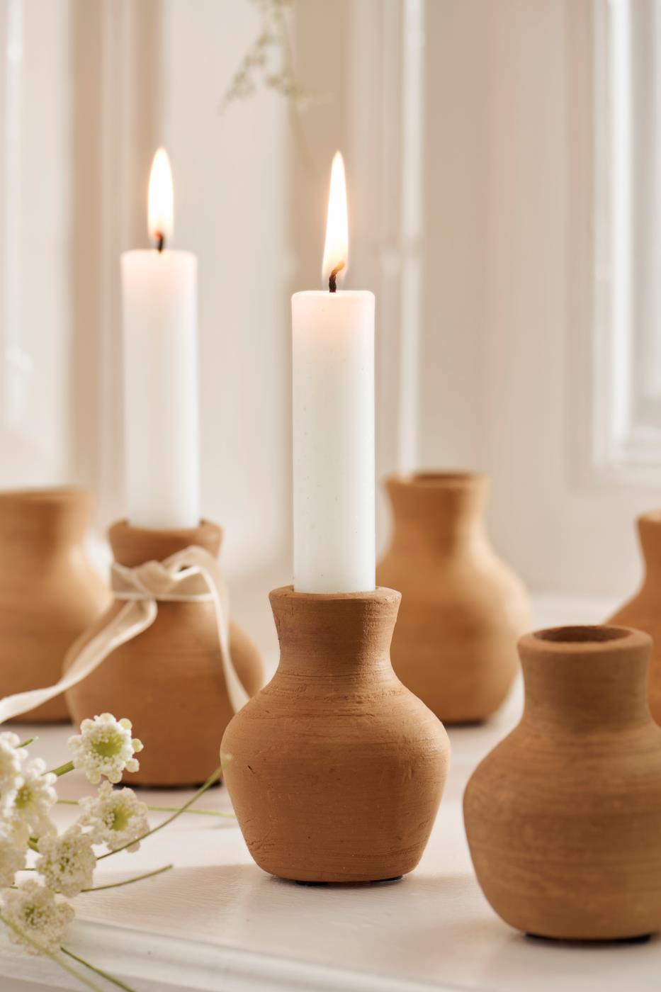 Candle holder f/2.2 cm candle UNIQUE handmade