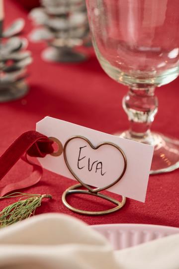 Kaarthouder tafelzetting / Cardholder heart-shaped