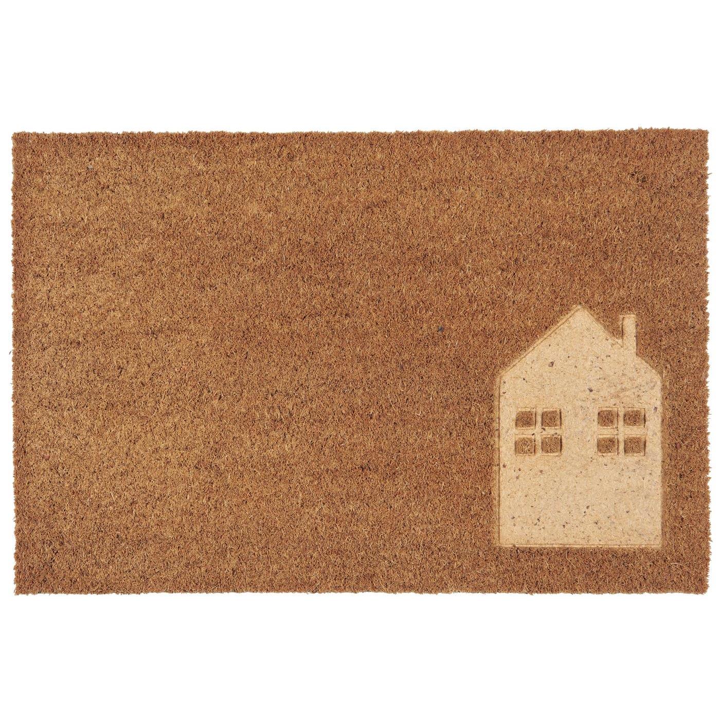 Doormat embossed house