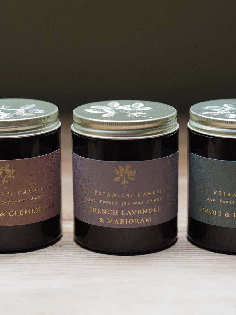 The Mediterranean Collection 180ml Scented Soy Wax Candles: French Lavender & Marjoram
