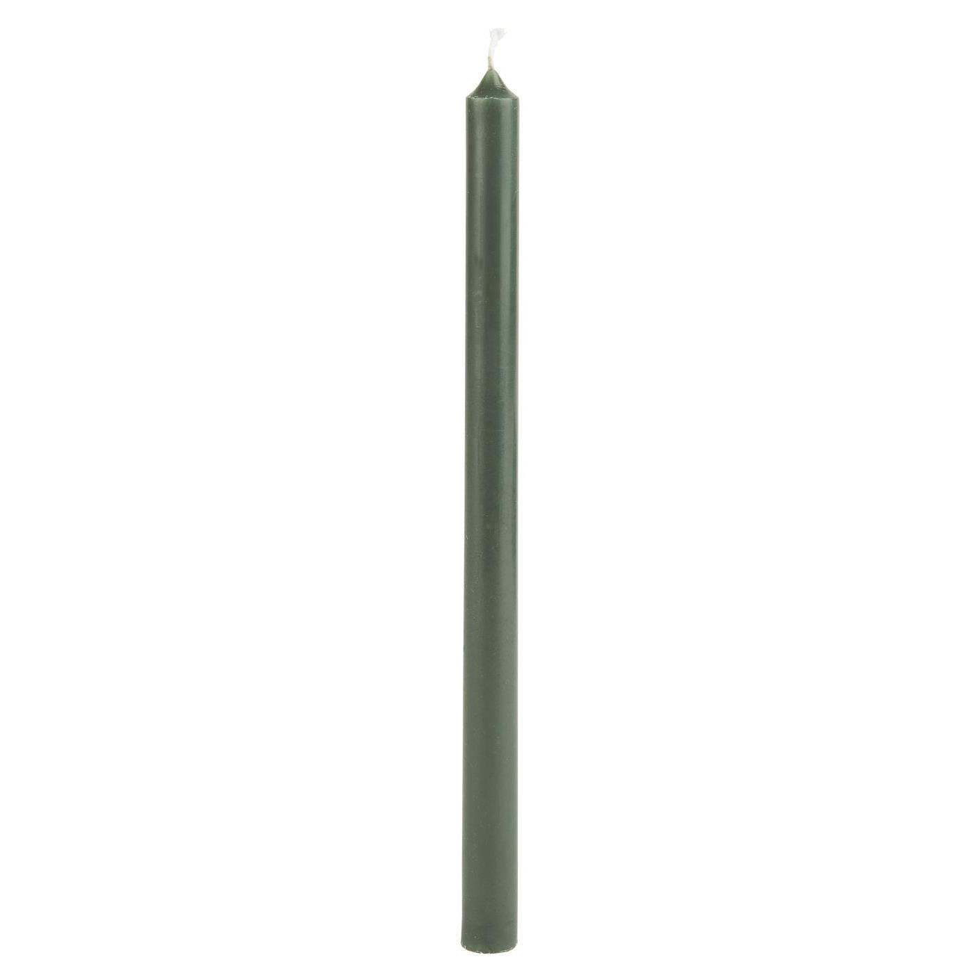 Taper candle moss green Ø:1.3 H:20