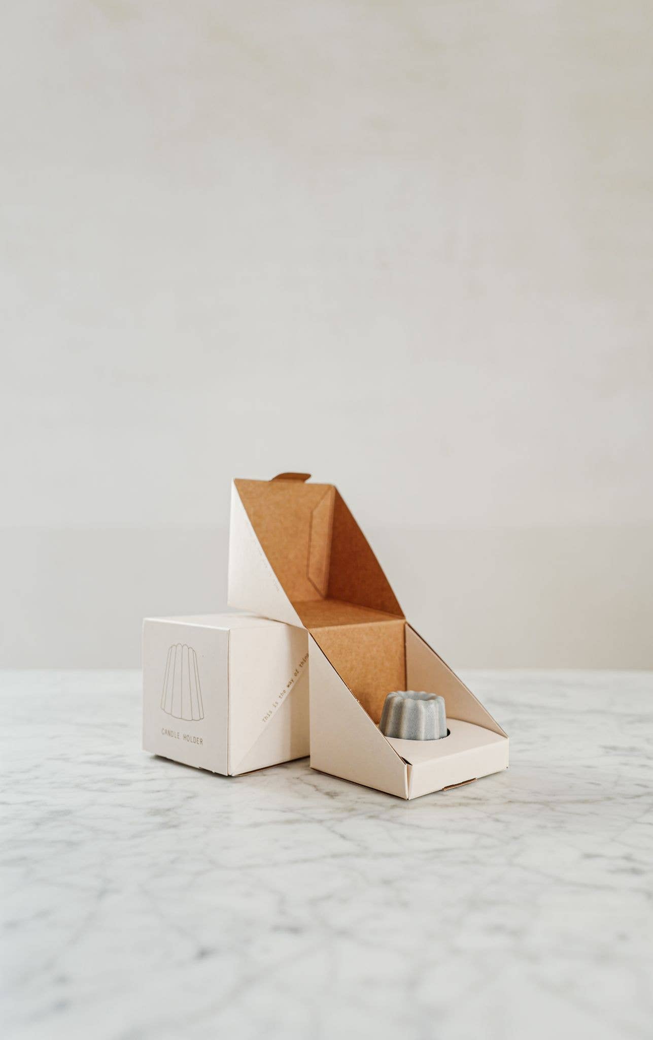Porcelain Candle Holder: Glossy White