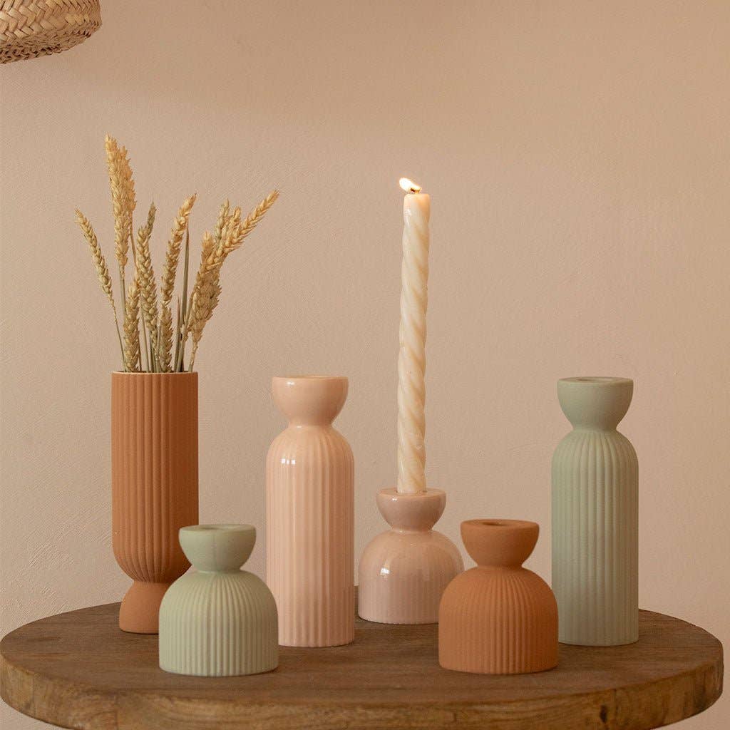 Lus M ceramic candle holder - Honey