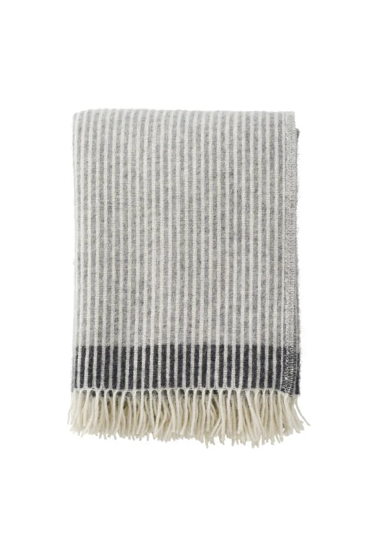 Klippan plaid wol Rib Grey/Slate