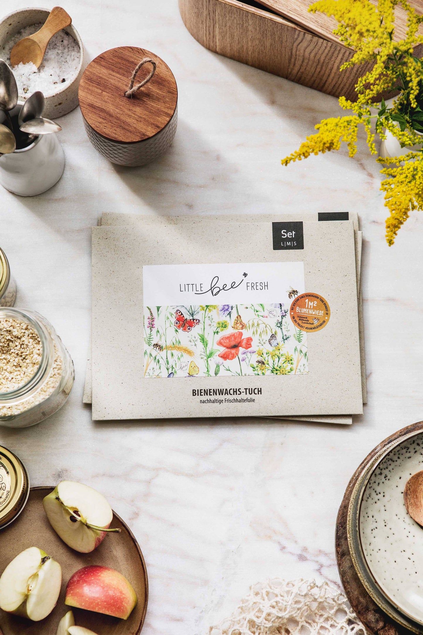 Organic Beeswax Cloth - Bee Dream “Starter Set” - S/M/L