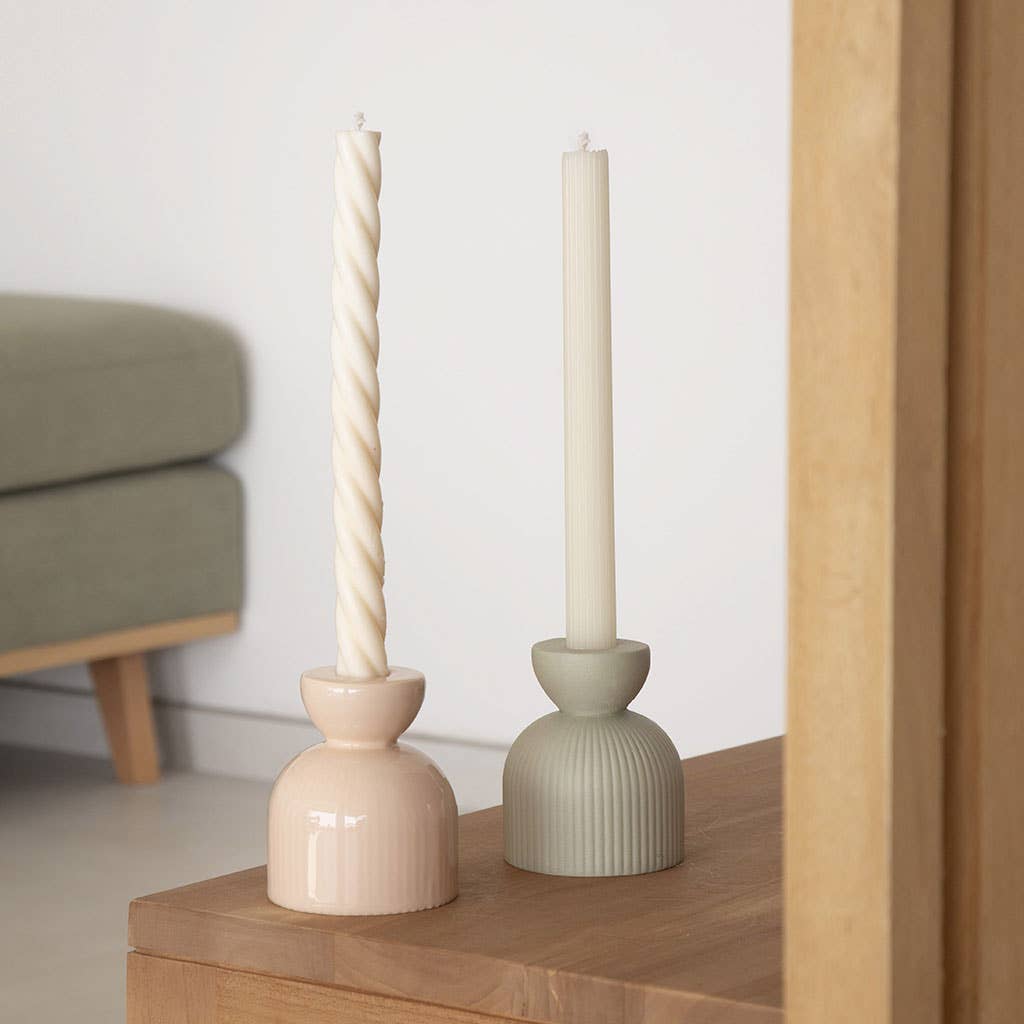 Lus ceramic candle holder - Powdered