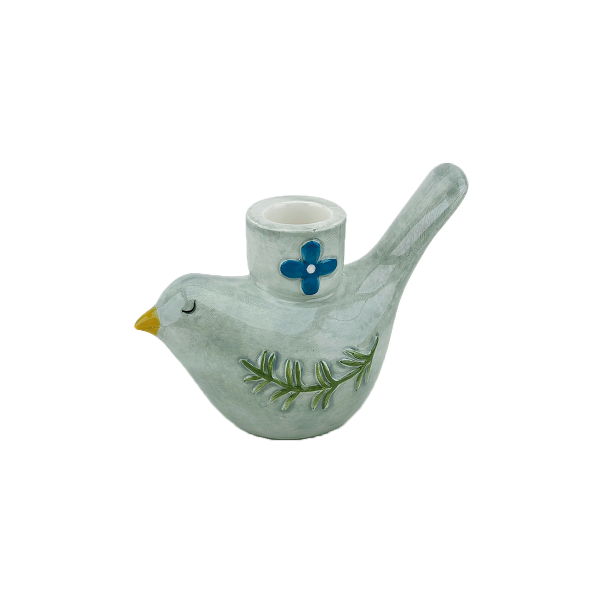 Bird candle holder small L12 D6 H9 cm