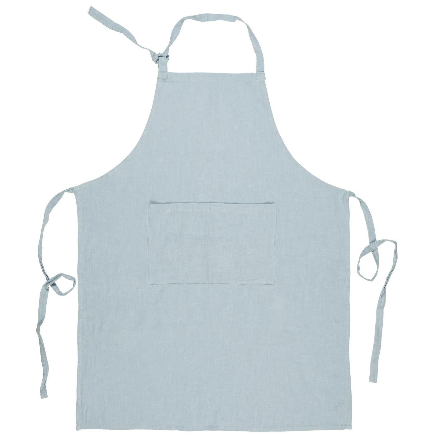 Apron w/pocket light blue