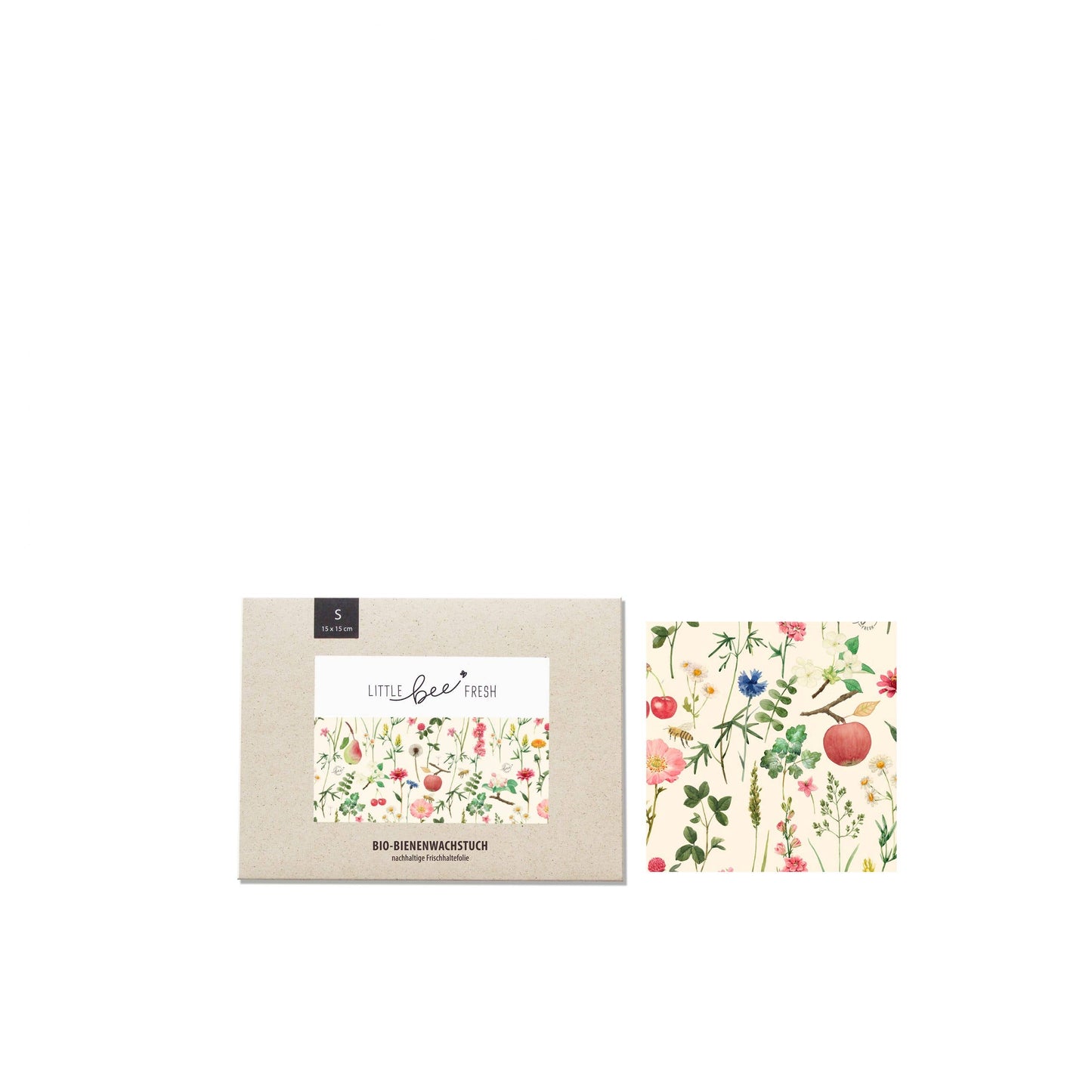 Organic Beeswax Cloth Orchard “S” - 15 x 15 cm