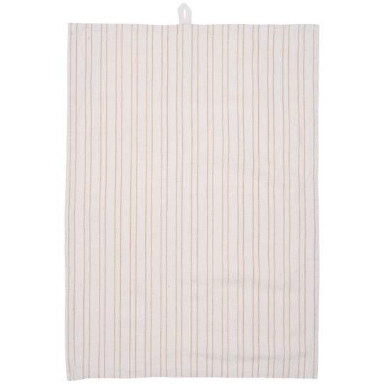 Tea towel Liam natural w/thin brown stripes