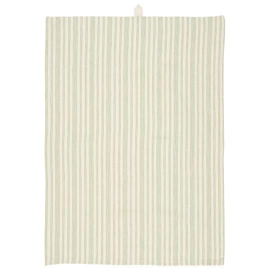 Tea towel Billy natural w/green stripes