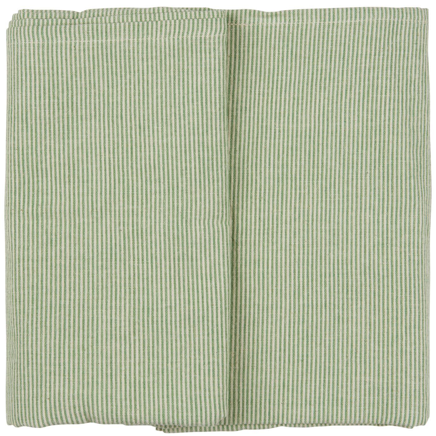 Table cloth Emil oblong w/thin green stripes