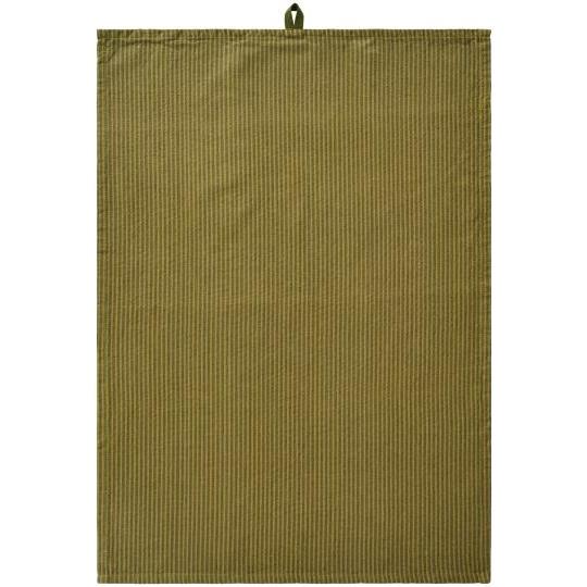 Tea towel Daniella green w/dark green stripes