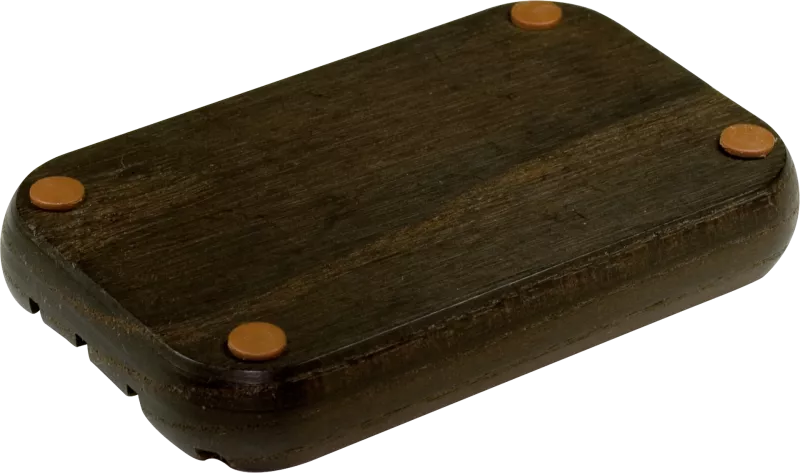 Soap dish rounded shape, with rubber feet thermowood