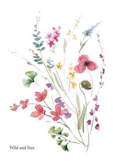 Sustainable postcard Colour wild bouquet