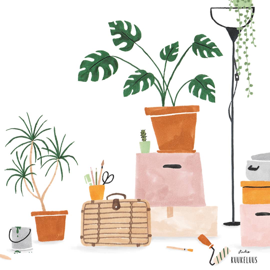 Happy New Home Boxes Greeting Card