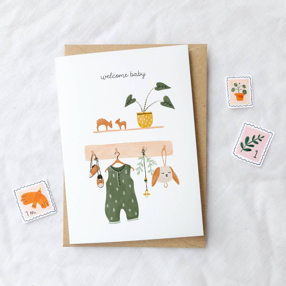 Romper New Baby Greeting Card: Dutch