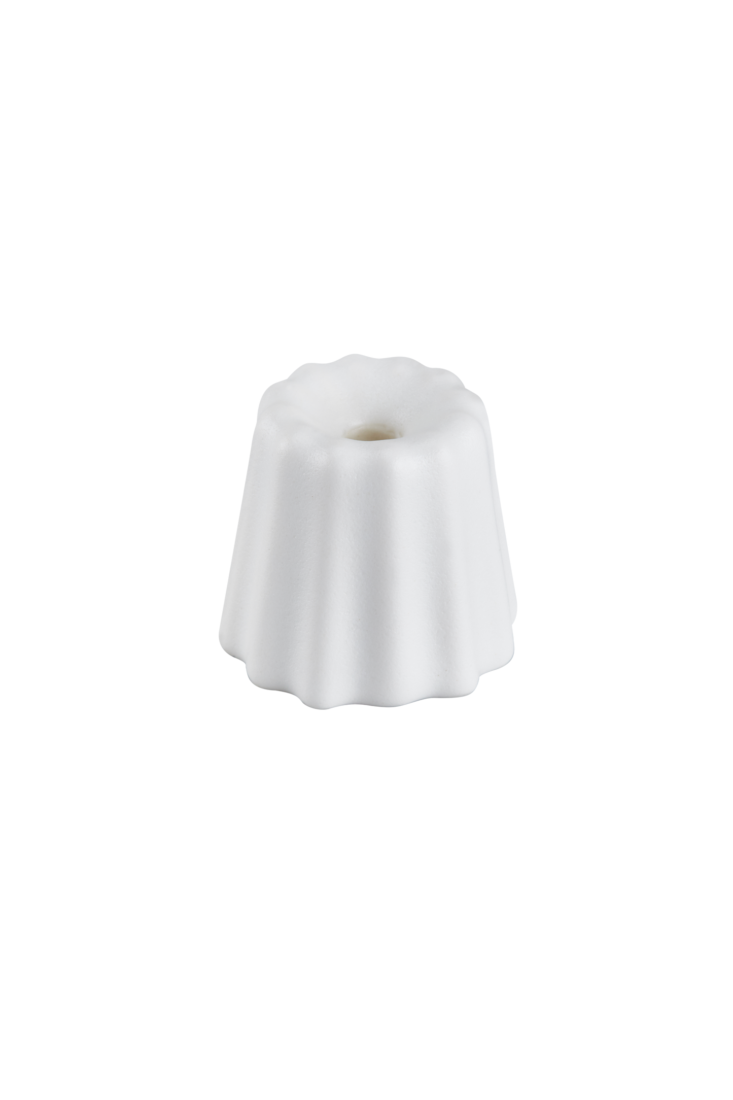 Porcelain Candle Holder: Glossy White