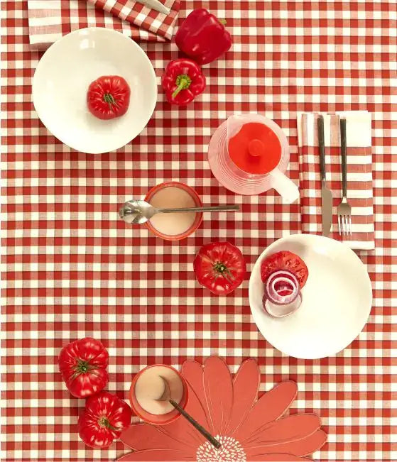 Table Cloth: 160x160 / Bistrot paprika