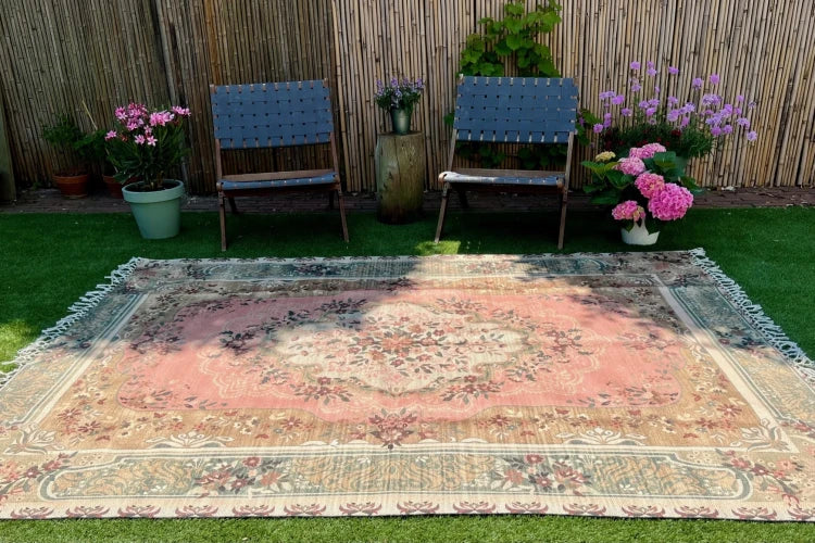 Buitenkleed rozenkelim 9680 gemaakt van PET Flessen 180 x 120