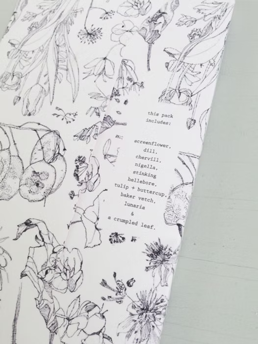 Ten floral postcards
