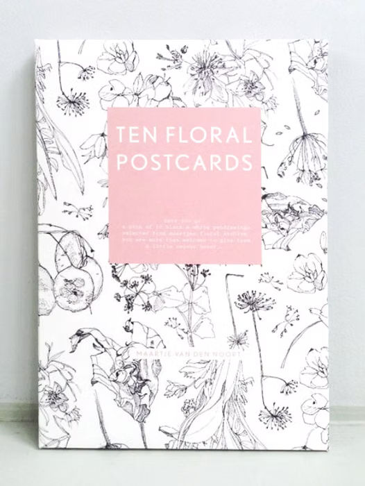 Ten floral postcards
