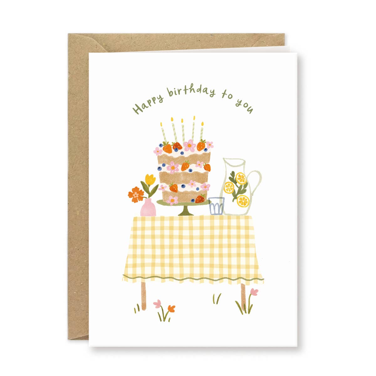 Greeting card cake - Happy birthday