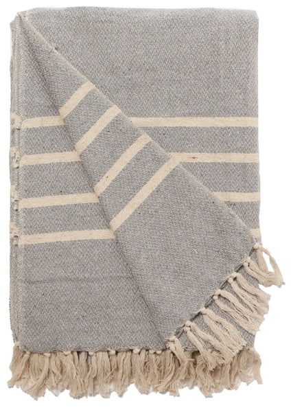 Bedspread, Mila-Grey/Natural, 260x260 cm