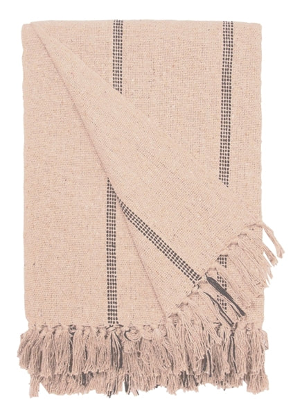 Bedspread-Stripe Big-Natural/Black, 250x260