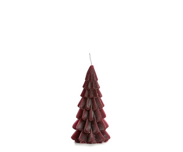 Kerstboom kaars Aubergine