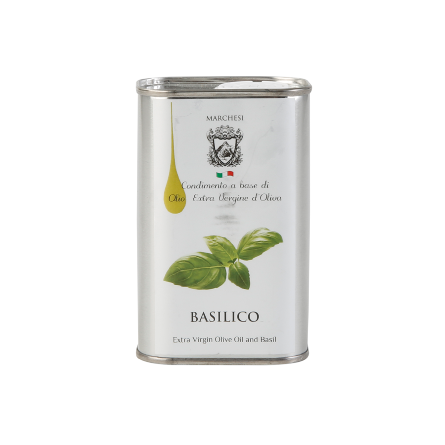 Olio extra vergine basilico blik 250ml
