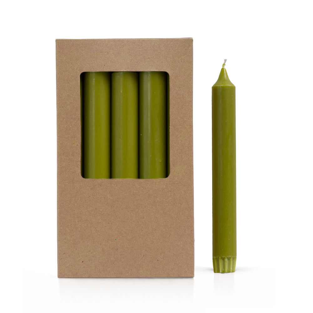 Stearine dinerkaars Olive Ø2,2x19 cm