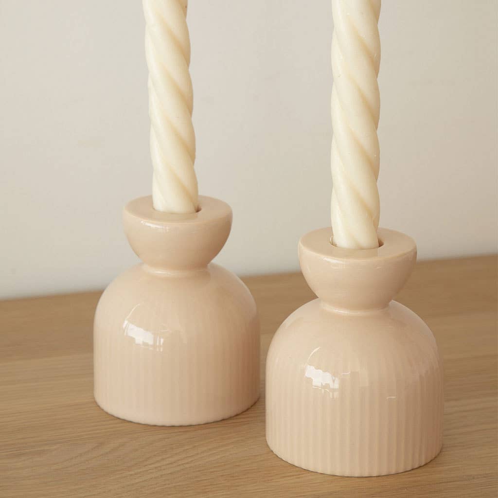 Lus ceramic candle holder - Powdered